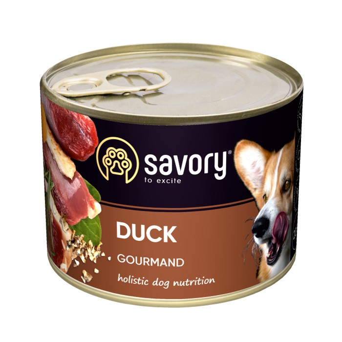 Влажный корм для взрослых собак Savory, с уткой, 200 г