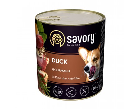 Savory Dog Gourmand утка k 800g