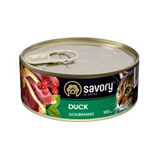 Savory Cat Can Adult для вибагливих котів Качка k 100g