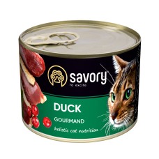 Savory Cat Can Adult для вибагливих котів Качка k 200g