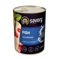 Вологий корм для котів Savory, з рибою, 400 г