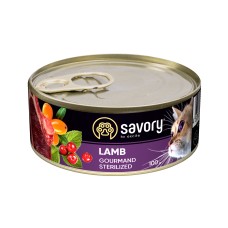 Savory Cat Can Adult Sterilised ягня k 100g