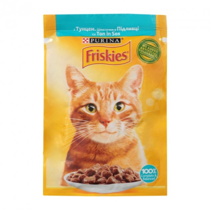 Friskies(Фріскіс) З тунцем Шматочки у підливці, 0,085 кг