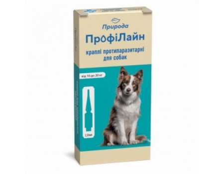 Капли на холку "Профилайн" для собак 10кг-20кг (инсектоакарицид)