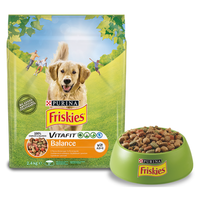 Friskies Balans(Фріскіс Баланс) З куркою та овочами, 2,4 кг
