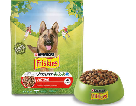 Friskies Active (Фрискис Актив) С говядиной. Для активных собак, 2,4 кг