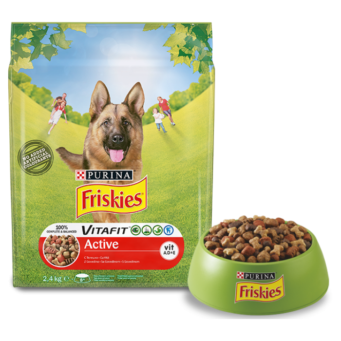 Friskies Active (Фрискис Актив) С говядиной. Для активных собак, 2,4 кг