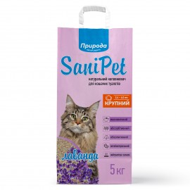 Наполнитель для кошачьего туалета Природа Sani Pet бентонитовый, крупн..