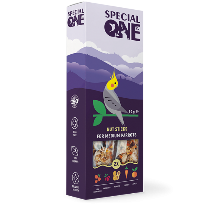 Палочки SPECIAL ONE  Ореховые  для средних попугаев 90г