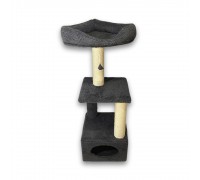 Дряпка Природа Д23 із сизалю з будиночком  сіра 36x36x115 см..