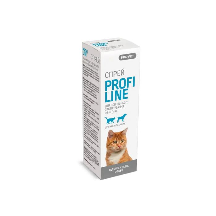 Спрей PROVET PROFILINE для кошек и собак 30 мл (инсектоакарицид)