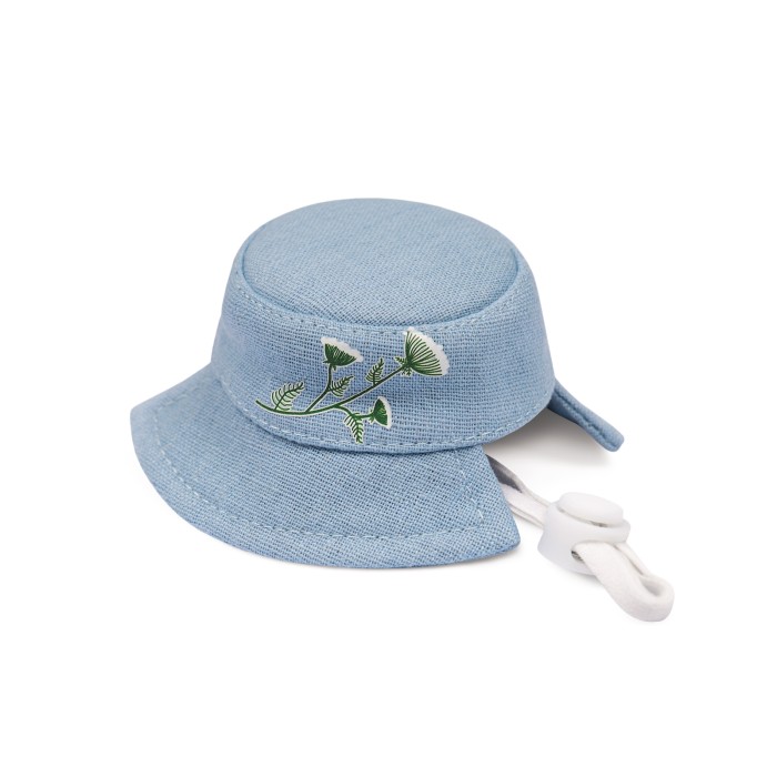 Панама з квітковим принтом Pet Fashion Blue, S, блакитна