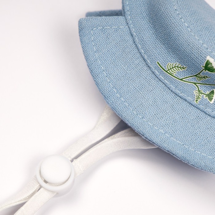 Панама з квітковим принтом Pet Fashion Blue, XS, блакитна