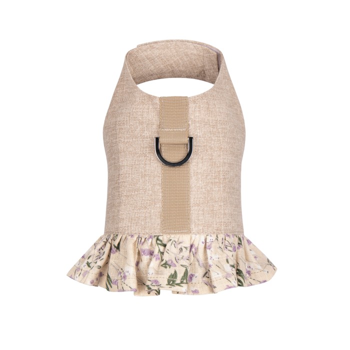 Шлея для собак Pet Fashion Nika, XS, для девочки, светло-серый