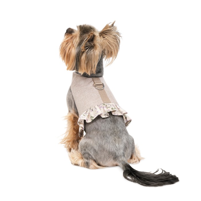 Шлея для собак Pet Fashion Nika, XXS, для девочки, светло-серый