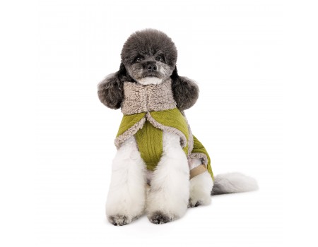 Попона для собак Gigi Pet Fashion, S фісташковий, бежевий