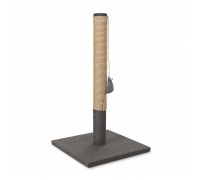 Когтеточка Природа Мими джут, искусственный мех, серая, 36x36x64 см..