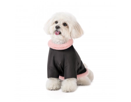 Куртка Pet Fashion Mery для собак чорний/рожевий S