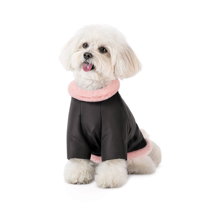 Куртка Pet Fashion Mery для собак чорний/рожевий S