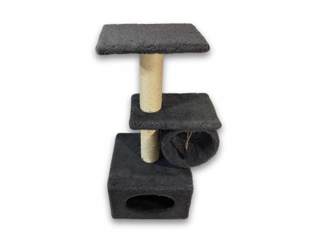 Дряпка Природа Саванна для котів з барабаном сіра 38x38x90 см