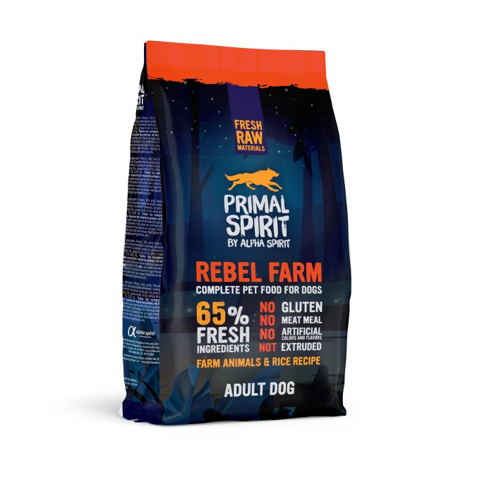 Сухий корм PRIMAL SPIRIT REBEL FARM, для собак, Ребел Фарм, 1 кг 