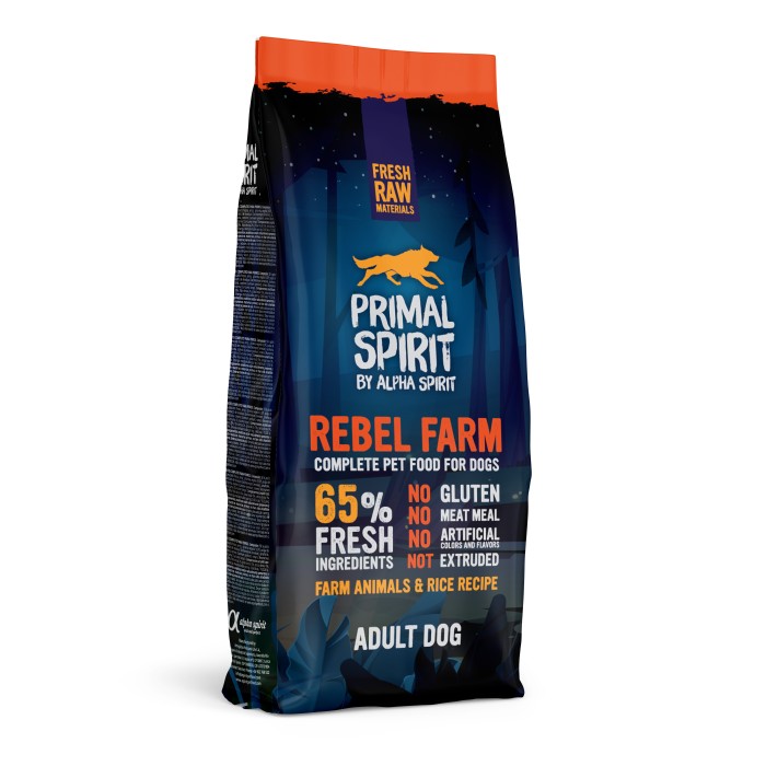 Сухий корм PRIMAL SPIRIT REBEL FARM, для собак, Ребел Фарм, 12 кг 