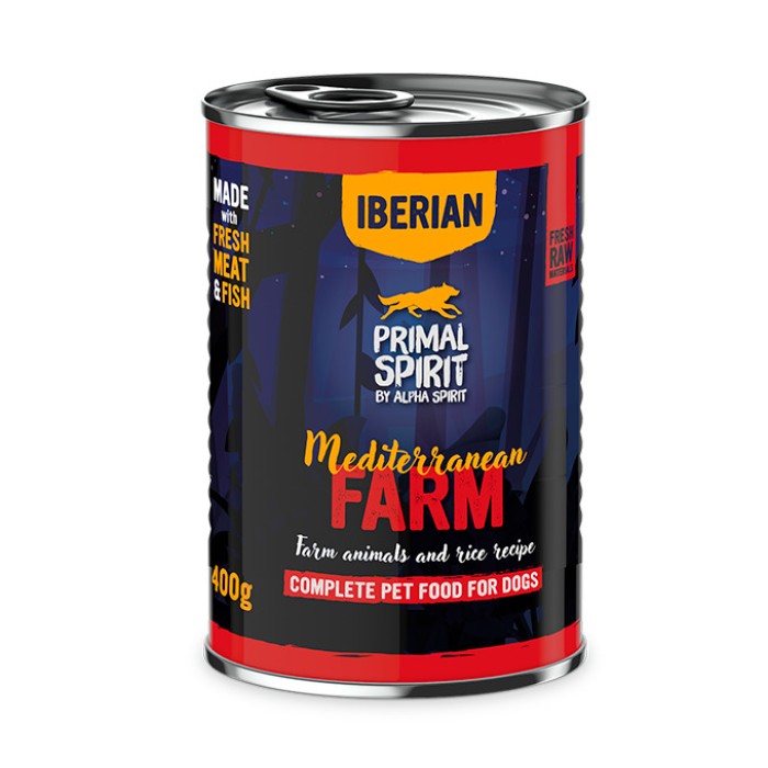 Влажный корм PRIMAL SPIRIT MEDITERRANEAN FARM, для собак, Медитерраниан Фарм, 400 г