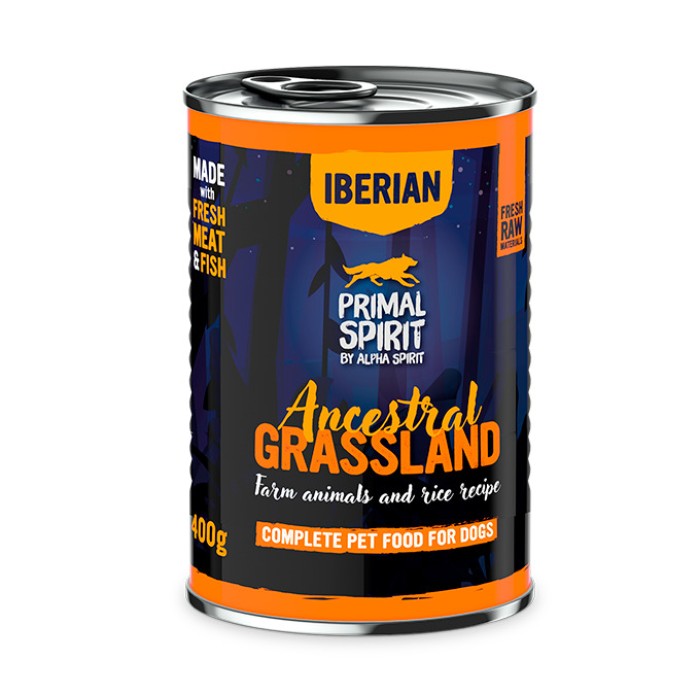 Влажный корм PRIMAL SPIRIT ANCESTRAL GRASSLAND, для собак, Ансестрал Грасслендс, 400 г