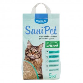 Наполнитель для кошачьего туалета Природа Sani Pet бентонитовый, мелка..