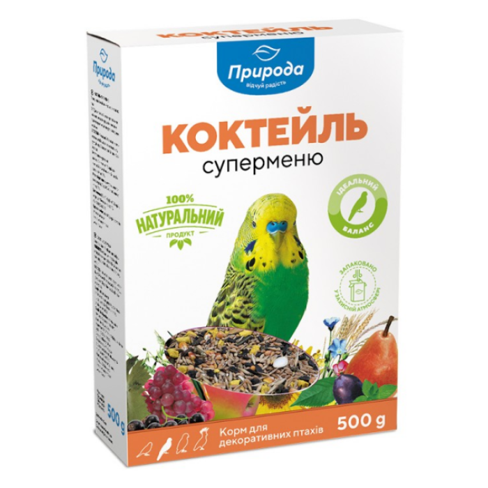 Корм Коктейль для папуг Суперменю 0,5 кг