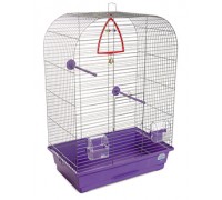  Клетка «Аурика» для мелких декоративных птиц, хром/фиолетовая, 44х27х..