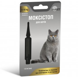 МОКСИСТОП для котов 4-10кг, 1.0мл, 1пип. Антигельминтик ..