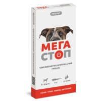Краплі PROVET МЕГАСТОП для собак 20-30 кг, 4п.х3,0 мл (інсектоакарицид, антигельмінтик)