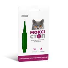 Капли PROVET МОКСИСТОП для кошек 4-10 кг, 1 пипетка 1,0 мл (антигельминтик)