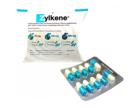 Vetoquinol Zylkene - антистресовий препарат Зілкене в капсулах, 75 мг/10 піг