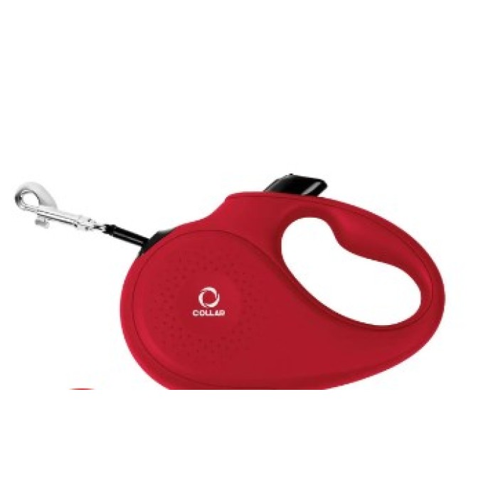 Поводок-рулетка Collar для собак S, 15 кг 5 м лента красный
