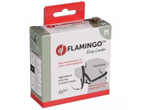 Flamingo Easy Leader M ФЛАМИНГО ИЗИ ЛИДЕР намордник для коррекции поведения собак, лабрадор, доберман, ретривер, М