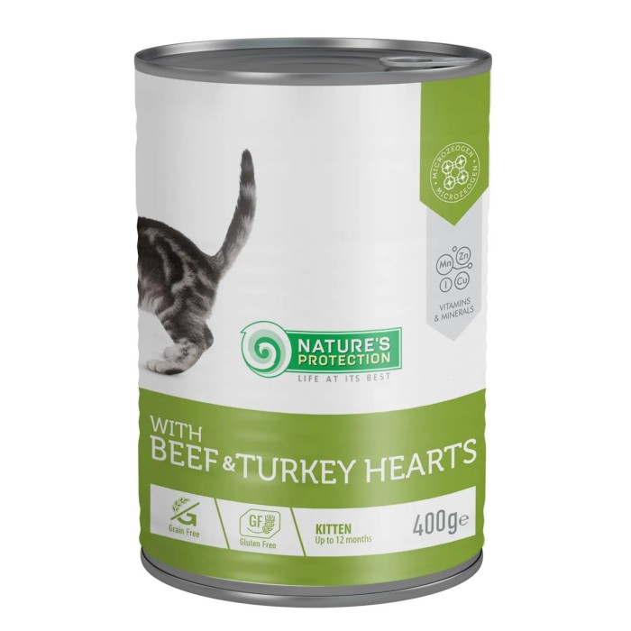 Консерви Nature's Protection Kitten Beef&Turkey для кошенят, з яловичиною та індичкою, 400 г