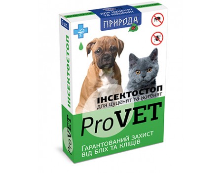 Инсектостоп ProVET для котят и щенков 1упаковка (6 пипеток*0,5мл)