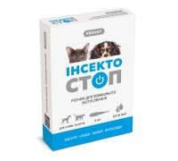 Краплі PROVET ІНСЕКТОСТОП для котів та собак, 6 піпеток по 0,8 мл (інс..