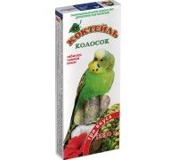 Колосок Коктейль для волнистых попугаев (гибискус,чумиза,кокос) 90г..
