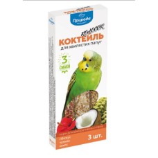 Колосок Коктейль для волнистых попугаев (гибискус,чумиза,кокос) 90г