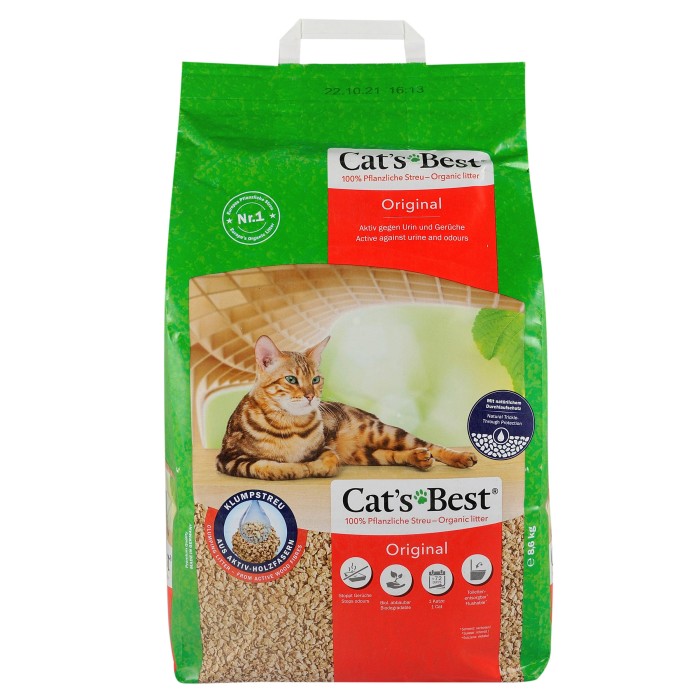 Древесный наполнитель, Cat's Best Original, 20л/8,6кг