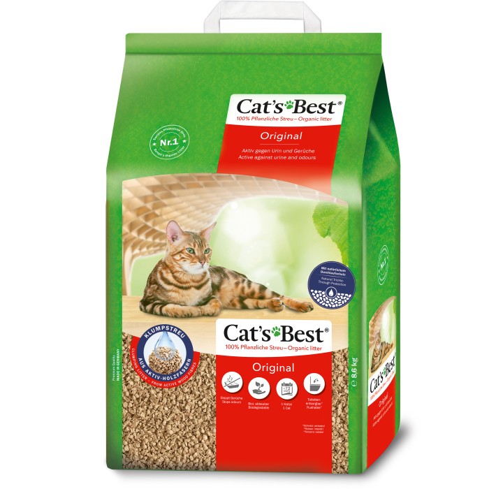 Древесный наполнитель, Cat's Best Original, 20л/8,6кг