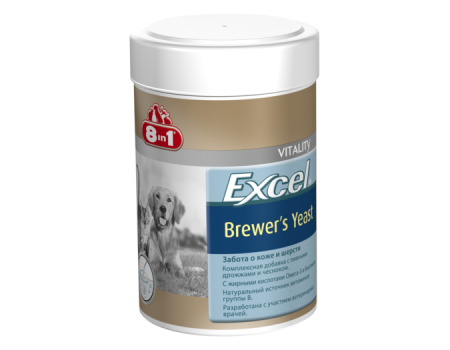  8in1 Excel Brewer’s Yeast Пивные дрожжи, для кошек и собак 1430таб