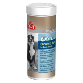 8in1 Excel Brewer’s Yeast for large breed  Пивные дрожжи, для собак кр..