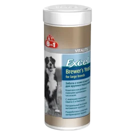 8in1 Excel Brewer's Yeast for large breed Пивні дріжджі для собак вели..