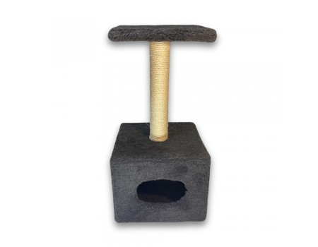 Дряпка Природа Д1 з будкою сіра, 32x32x65 см