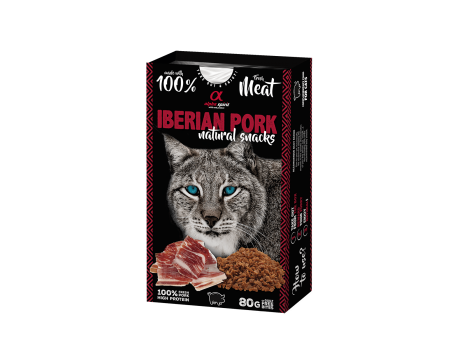 Ласощі для котів Alpha spirit CAT NATURAL SNACK IBERIAN PORK Натурал Снек, іберійська свинина, 80 г