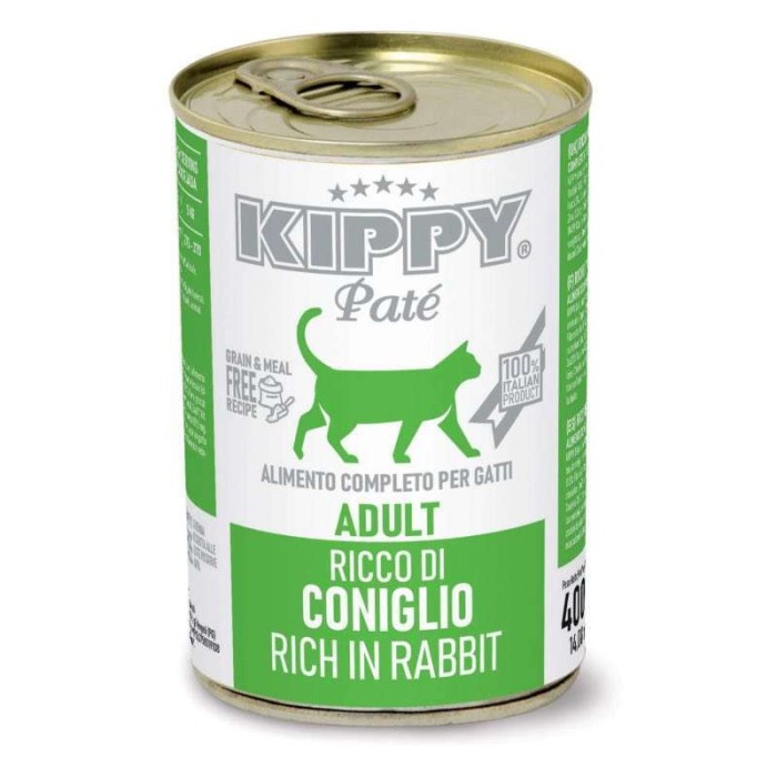 Корм вологий Kippy для котів "Pate Adult Cats Rabbit", з кроликом, паштет, 400 г